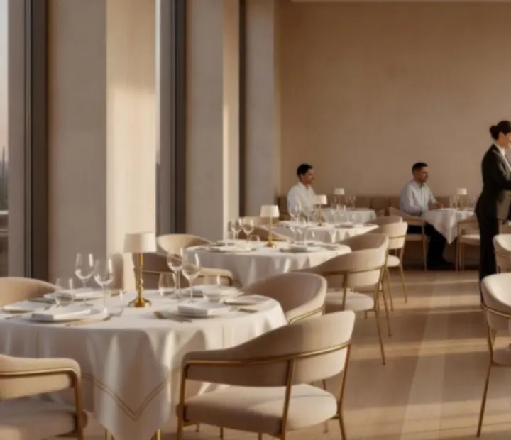Stół w restauracji Eatery House przygotowany na elegancką kolację
